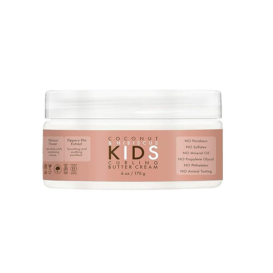 SheaMoisture Curling Styling Cream For Curl Definition Coconut & Hibiscus Curl and Detangle Kids Hair 6 oz - Koo Koo Deals